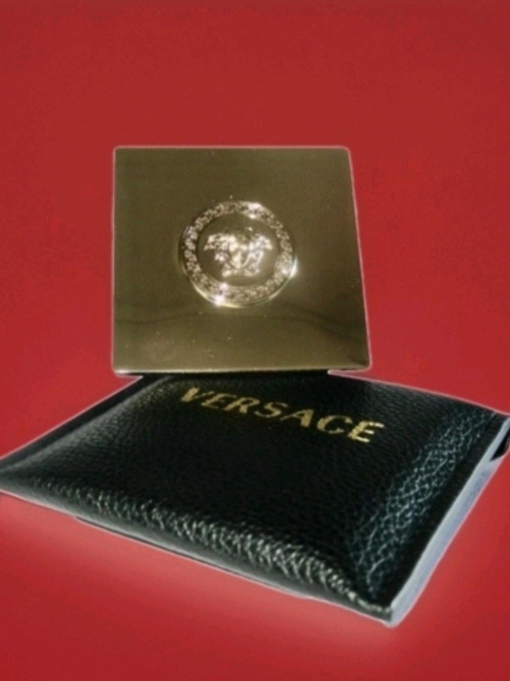 Versace Gold Compact Mirror with Black Case - Picture 2 of 5